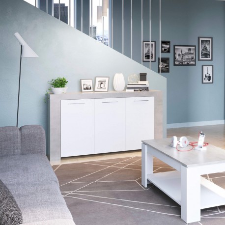 Aparador AMBIT Betão e Branco Aparador AMBIT Betão e Branco