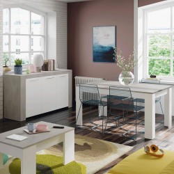 Aparador AMBIT Betão e Branco Aparador AMBIT Betão e Branco