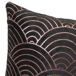 ALMOFADA VELUDO IMPRESSO SUNSET PRETO 45 X 45 CM - Decorative cushions