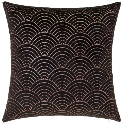 ALMOFADA VELUDO IMPRESSO SUNSET PRETO 45 X 45 CM - Decorative cushions