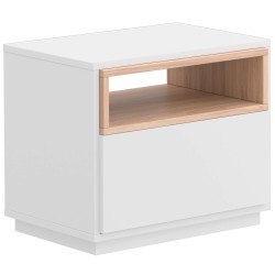 Mesa de cabeceira MALMO 1 gaveta - branco Mesa de cabeceira MALMO 1 gaveta - branco