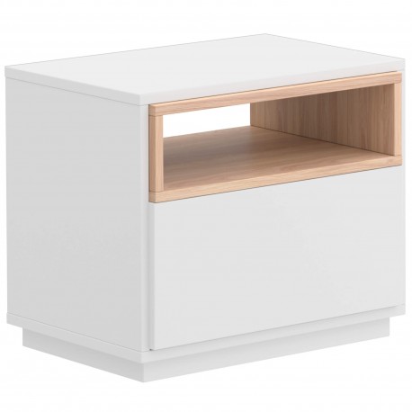 Mesa de cabeceira MALMO 1 gaveta - branco Mesa de cabeceira MALMO 1 gaveta - branco