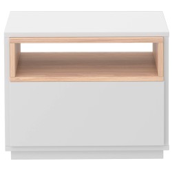 Mesa de cabeceira MALMO 1 gaveta - branco
