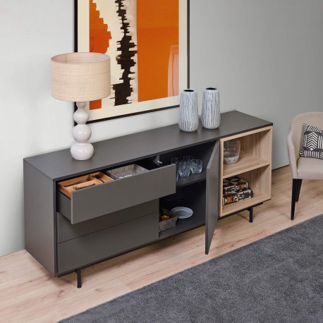 Aparador MALMO - cinzento escuro