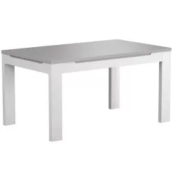 Mesa extensível VIENA (150-225 cm) - cinzento e branco