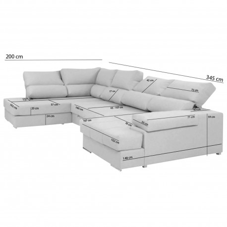 VERONA Corner Sofa - Sofas with Chaise Longue