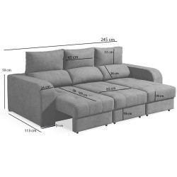 DUBAI 3 Seater Sofa Double Bed - 3 Seater Sofas