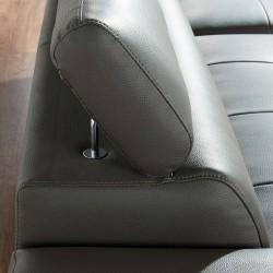 Sofá chaise longue PEDRO - Antracite