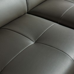 Sofá chaise longue PEDRO - Antracite