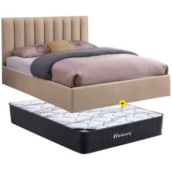 Pack Cama AUSSIE II 140x190cm Bege + Col UNIVERS - Packs Double Beds