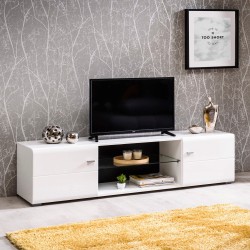 Móvel TV REX com 2 portas - Branco Brilho Móvel TV REX com 2 portas - Branco Brilho