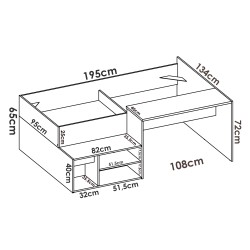 Cama ERICK com secretária