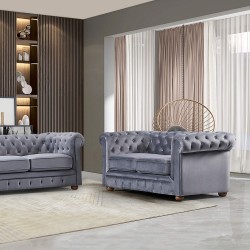 Sofá 2 lugares CHESTER - cinzento Sofá 2 lugares CHESTER - cinzento