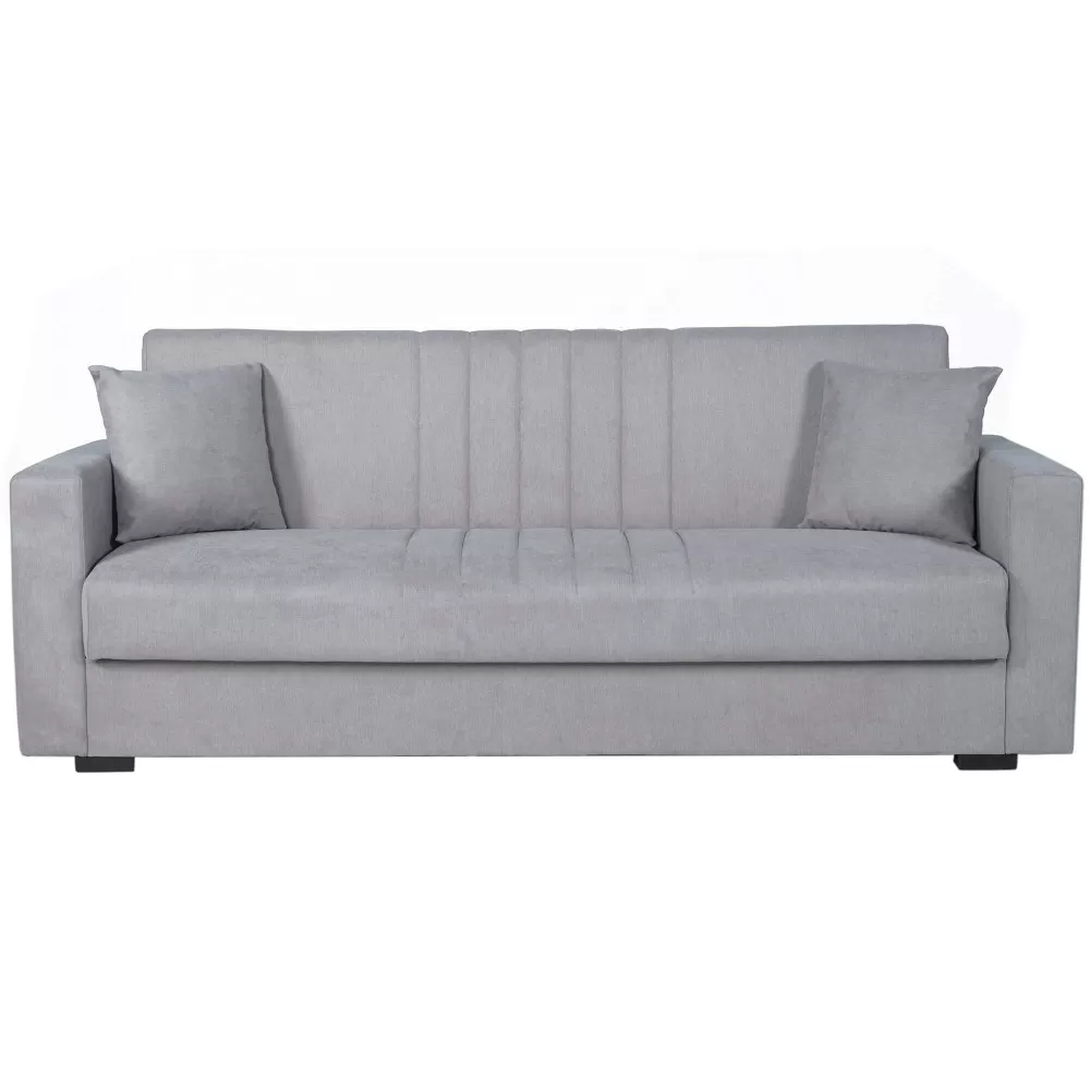 Sofa TOP STAR com cama e baú - cinzento