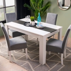 Mesa retangular DOMUS - Branco e Preto Vulcano