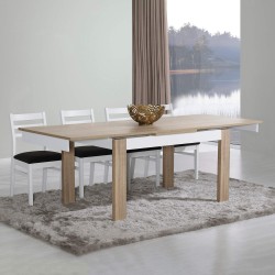 Mesa extensível PARIS (140-230cm) - Carvalho Natura e Branco