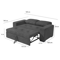 MIRA 3 Seater Sofa Double Bed - 3 Seater Sofas MIRA 3 Seater Sofa Double Bed - 3 Seater Sofas