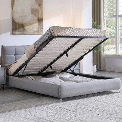 Pack cama elevatória ZOE 160x200cm (cinzento) + colchão UNIVERSE - Packs Double Beds
