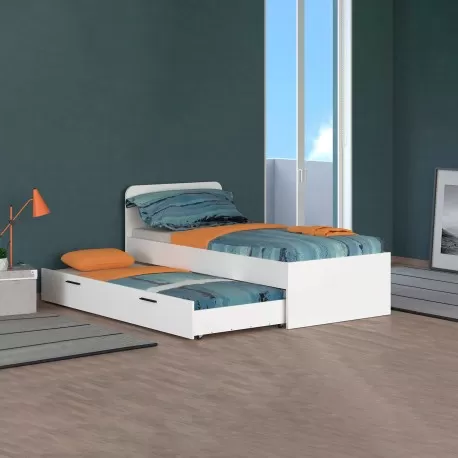 Pack cama individual ORFELIN + estrado + colchões ECOROLL - Packs Camas Individuais