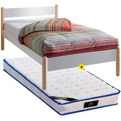 Pack cama OSLO 90x190cm + colchão SPRIN ROLLER - Packs Single Beds