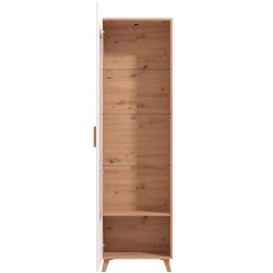 Vitrine BRETAGNA - Carvalho Artesanato e Branco Brilho