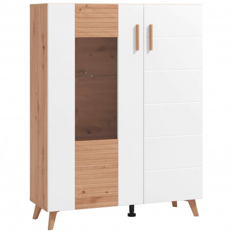 Elemento bar BRETAGNA - Carvalho Artesanato e Branco Brilho Elemento bar BRETAGNA - Carvalho Artesanato e Branco Brilho