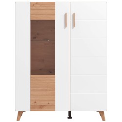 Elemento bar BRETAGNA - Carvalho Artesanato e Branco Brilho