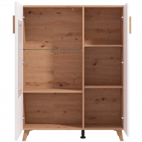 Elemento bar BRETAGNA - Carvalho Artesanato e Branco Brilho Elemento bar BRETAGNA - Carvalho Artesanato e Branco Brilho