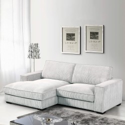 Sofá chaise longue SASHA - marfim