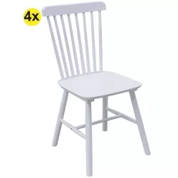 Pack 4 Cadeiras JACOB Branco - Home