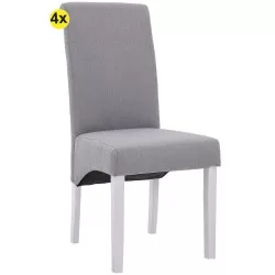 Pack 4 Cadeiras ISABEL Cinza - Home