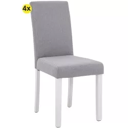 Pack 4 cadeiras ISABELINHO (cinzento claro) - Chair Packs