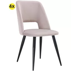 Pack 4 cadeiras IVY (cinzento claro) - Packs de Cadeiras