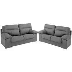 PORTO 3+2 Seater Sofa Set (Grey) - Pack de Sofás