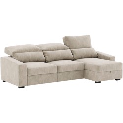 ALABAMA Reversible Chaise Longue Sofa with Bed and Storage - Sofas with Chaise Longue