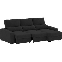 ALABAMA Reversible Chaise Longue Sofa with Bed and Storage - Sofas with Chaise Longue