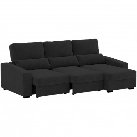 ALABAMA Reversible Chaise Longue Sofa with Bed and Storage - Sofas with Chaise Longue