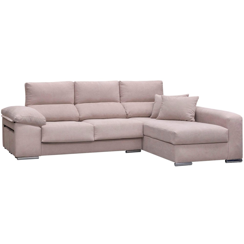 Sofá chaise longue FAUSTO com pouf