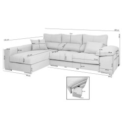 FAUSTO Chaise Longue Sofa - Sofas with Chaise Longue