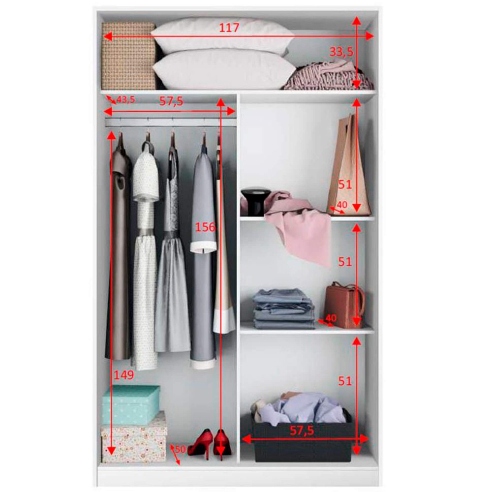 Closet sliding doors MAX 120cm | HOMYCASA