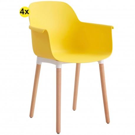 LOLITA Chair set of 4 (Yellow) - Chair Packs