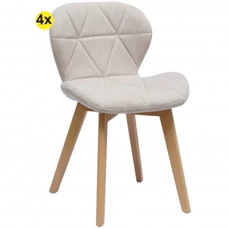 Pack 4 ARTIC Chairs (Beige) - Chair Packs