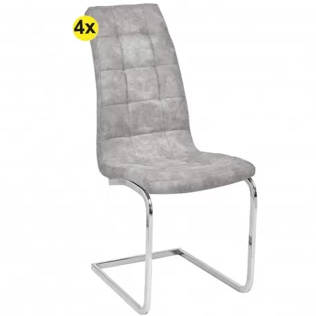 Pack 4 cadeiras LUCAS II (cinzento) - Packs de Cadeiras
