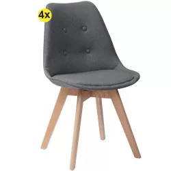 Pack 4 cadeiras SOPHIAN (cinza) - Packs de Cadeiras