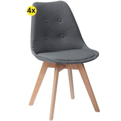 SOPHIAN Chair set of 4 (Grey) - Chair Packs