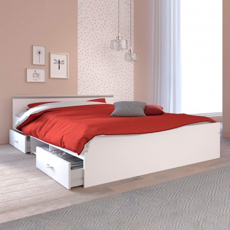 Cama de casal NASHVILLE - branco