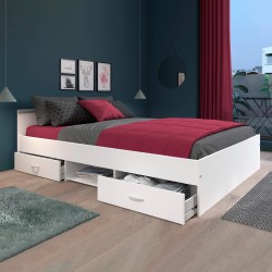 Cama NASHVILLE c/ 2 Gavetas 140x190cm - Double Beds