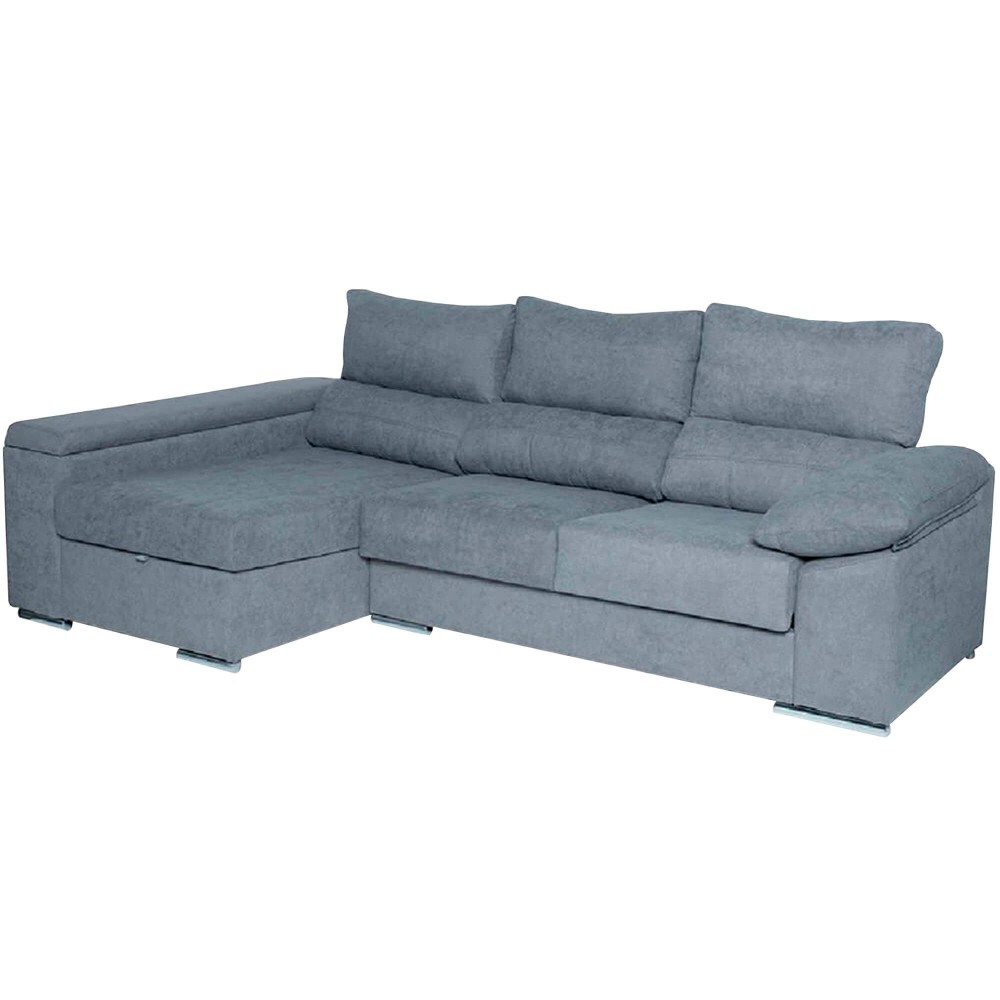 Sofá chaise longue PRATA com 2 baús