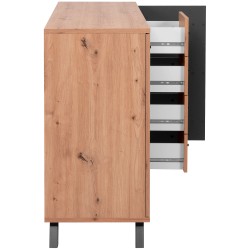 Aparador MEDAN - carvalho artesanato e antracite Aparador MEDAN - carvalho artesanato e antracite