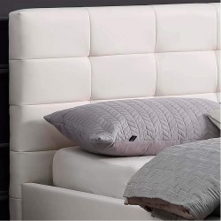 Pack cama CIDALIA II 140x190cm (branco) + colchão SPRING ROLLER - Packs Camas de Casal
